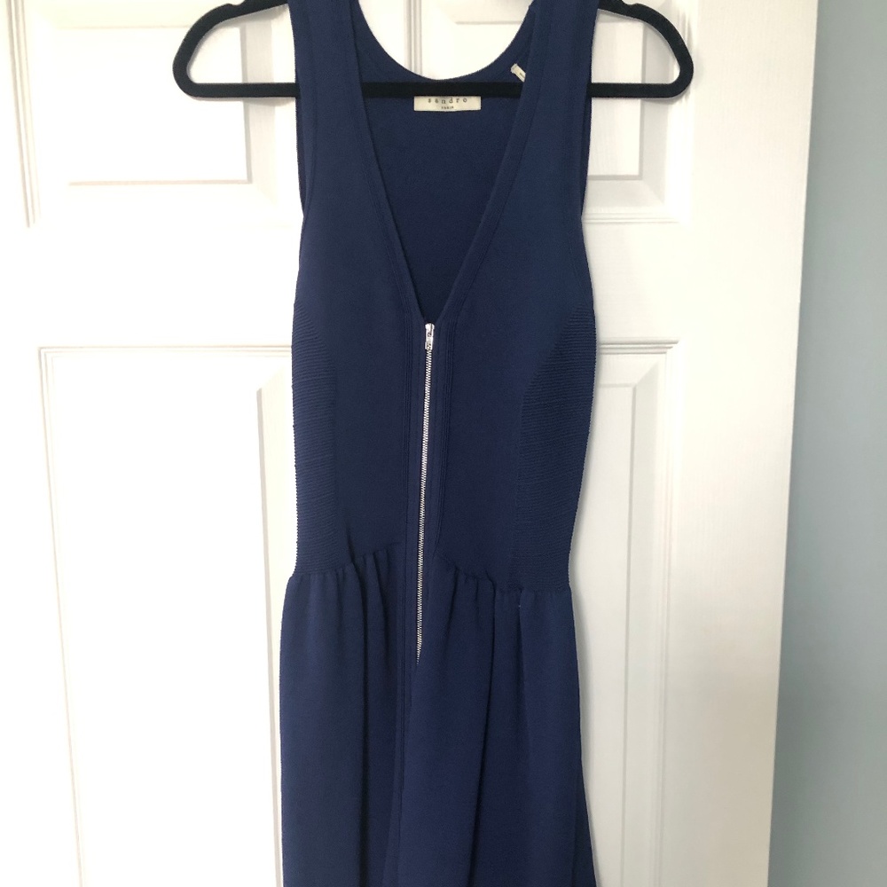 sandro dress with front zipper